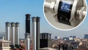 Impianto di riscaldamento centralizzato a norma in un condominio di Torino.